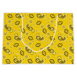 Bandana Yellow Retro Classic Moderner Spaß Große Geschenktüte