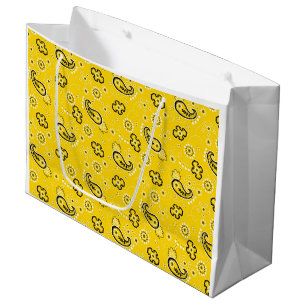 Bandana Yellow Retro Classic Moderner Spaß Große Geschenktüte