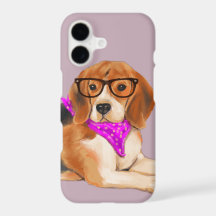Bandana'd Beagle (Hintergrundfarbe editierbar)
