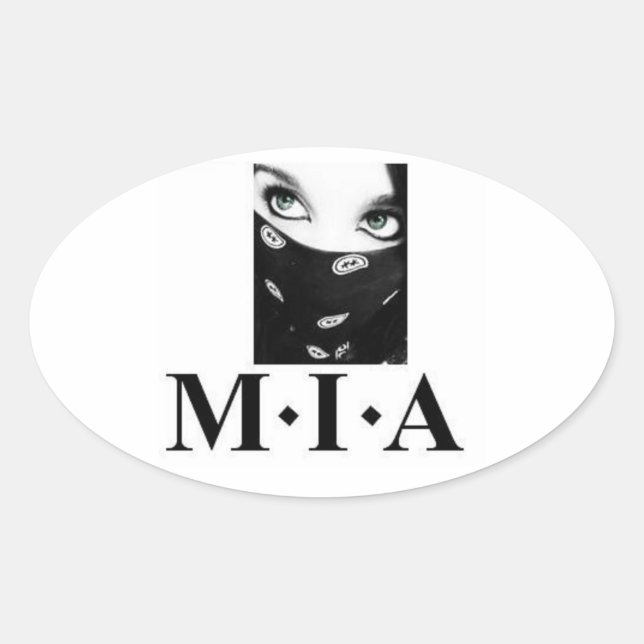 Bandanna-Mädchen Ovaler Aufkleber (Vorderseite)