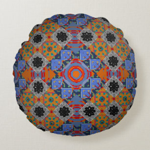 Bandanna shawl, Tischdecken, Stoffdesign, Seide Rundes Kissen