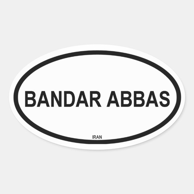 BANDAR ABBAS OVALER AUFKLEBER (Vorderseite)