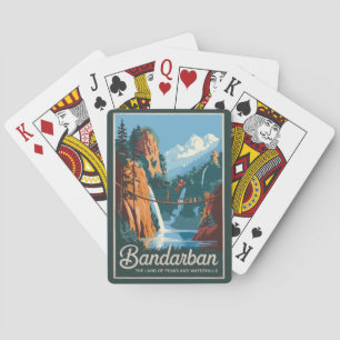 Bandarban Bangladesch Reise Kunst Vintage Spielkarten