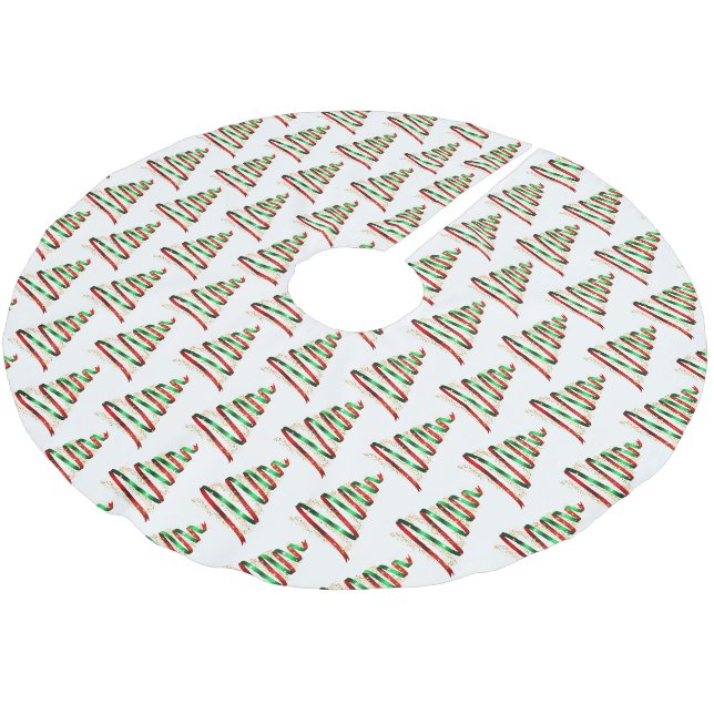 Bandbaum Polyester Weihnachtsbaumdecke (Schrägansicht)