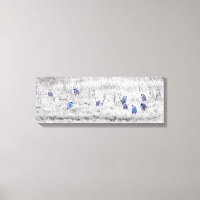 Bande of Blue Heron's Wall Art Leinwanddruck (Vorderseite)