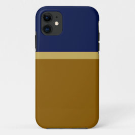 Banded Deep Navy Blue Golden Brown Color Blocks Case-Mate iPhone Hülle