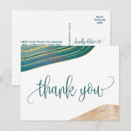Banded Gemstone | Emerald Vielen Dank Postkarte