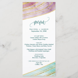 Banded Gemstone | Mauve Dinner Menu Card Menükarte