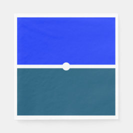Banded Modern Ocean Nautical Blue Color Blocks Serviette