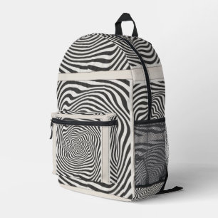 Banded Zebra Swirl Bedruckter Rucksack