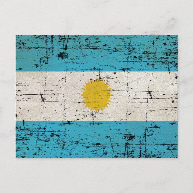 Bandeira da Argentinien Postkarte (Vorderseite)