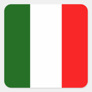 Bandeira da Itália Quadratischer Aufkleber