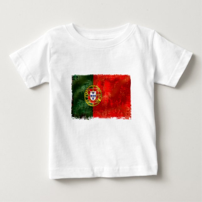 Bandeira Portuguesa - Estilo retro Baby T-shirt (Vorderseite)
