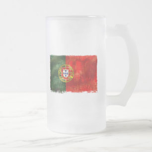 Bandeira Portuguesa - Estilo Retro Mattglas Bierglas