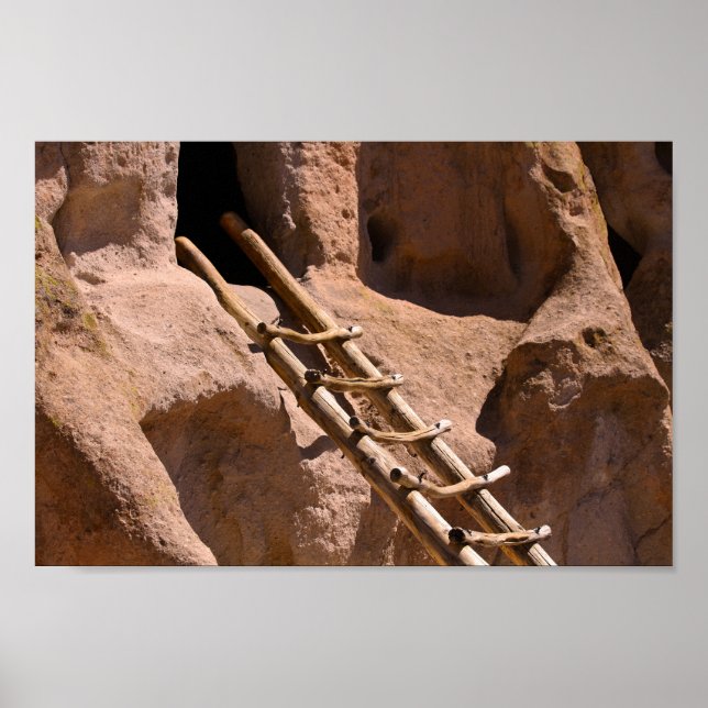 Bandelier National Monument Ancient Pueblo Ladder Poster (Vorne)