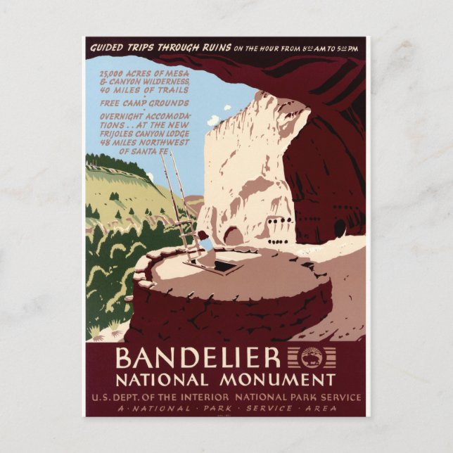 Bandelier National Monument Postkarte (Vorderseite)