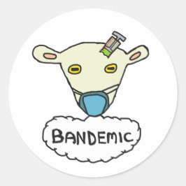 bandemisch runder aufkleber