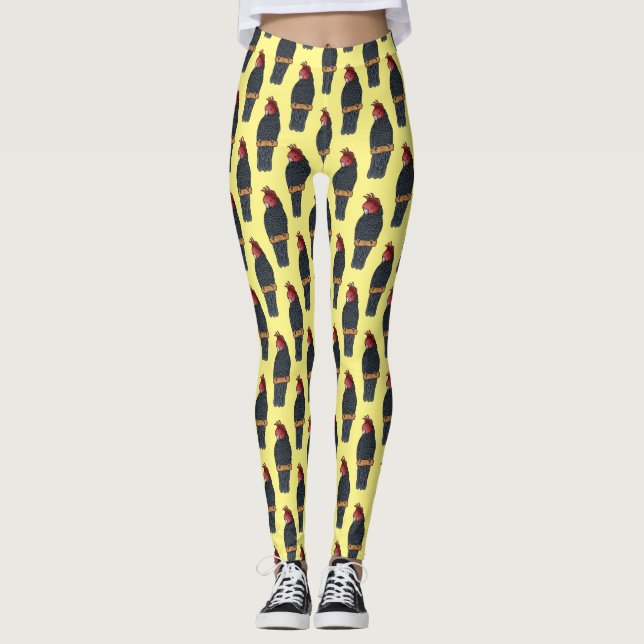 Bandenvogel-Cartoon Leggings (Vorderseite)