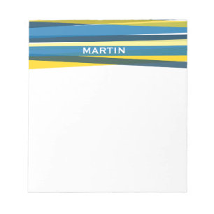 Bänder - Blau und Gelb Notizblock