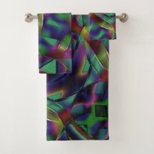 Bänder, miteinander verwoben, farbig dunkel