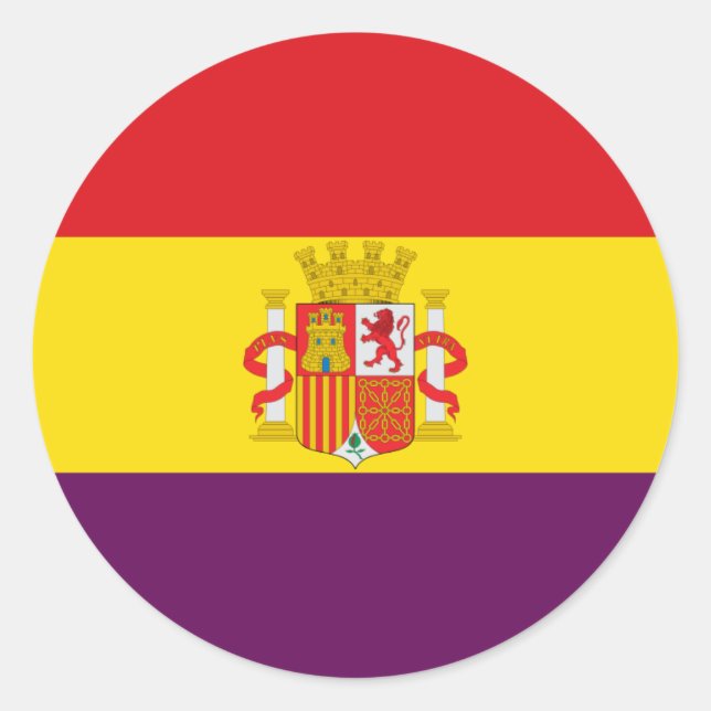 Bandera de la República Runder Aufkleber (Vorderseite)