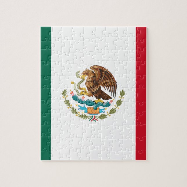 Bandera de México - Flagge Mexikos - Mexikanische  Puzzle (Vertikal)