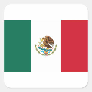 Bandera de México - Flagge Mexikos - Mexikanische  Quadratischer Aufkleber