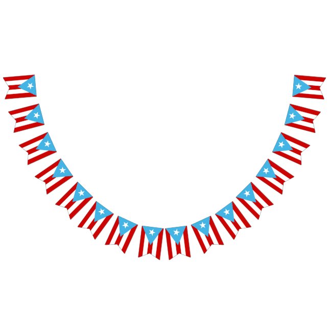 Bandera De Puerto Rico Azul Celeste Wimpelkette (Alle)