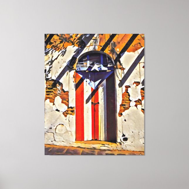 Bandera del orgullo de Puerto Rico Leinwanddruck (Vorderseite)