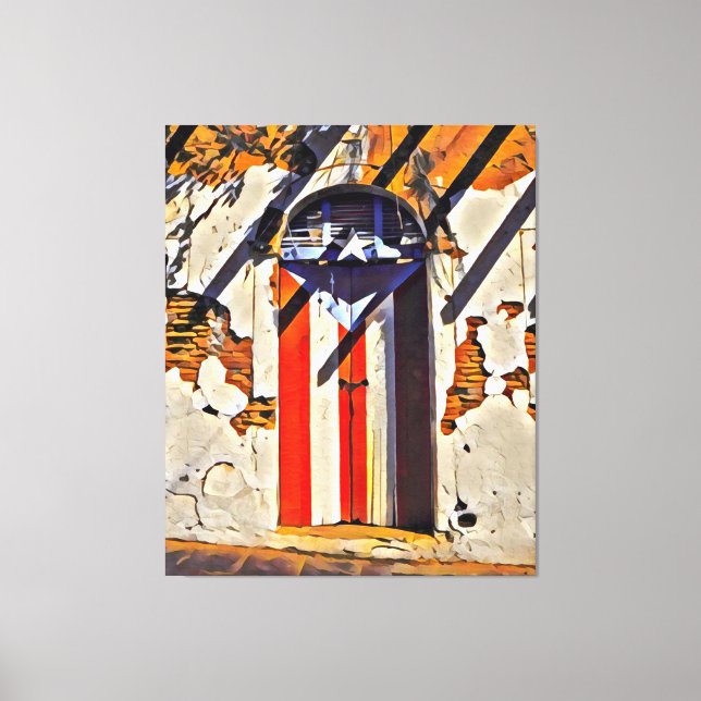 Bandera del orgullo de Puerto Rico Leinwanddruck (Vorderseite)