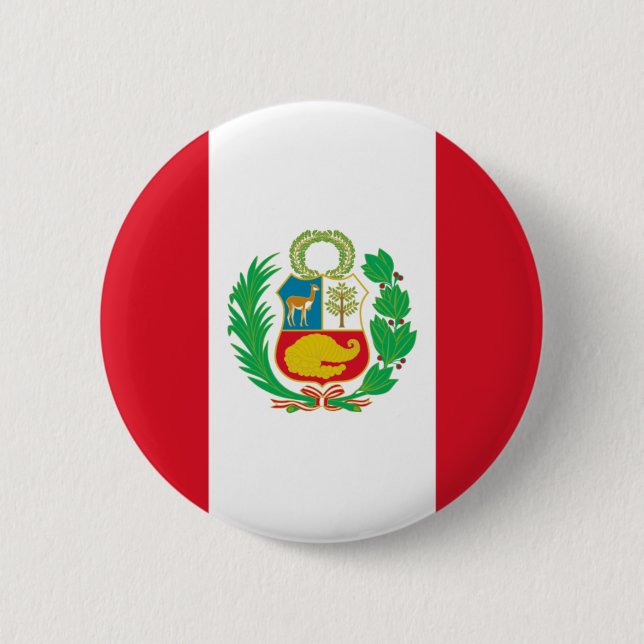 Bandera Del Perú - Flagge von Peru Button (Vorderseite)