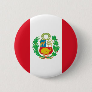 Bandera Del Perú - Flagge von Peru Button
