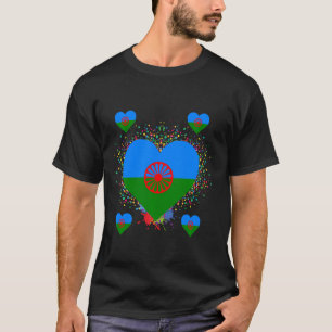 Bandera Gitana Heart Flag - International Romani G T-Shirt