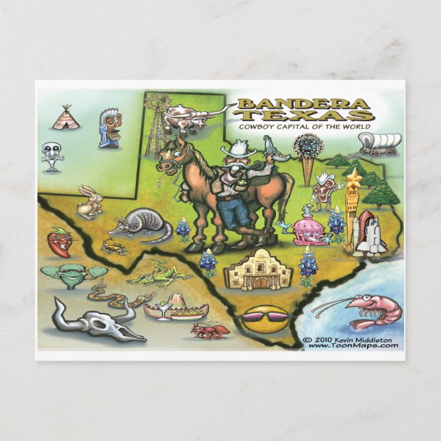 Bandera TEXAS Karte (Vorderseite)
