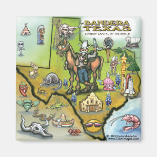 Bandera TEXAS Karte Magnet