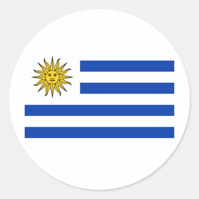 Bandera Uruguay Runder Aufkleber (Vorderseite)