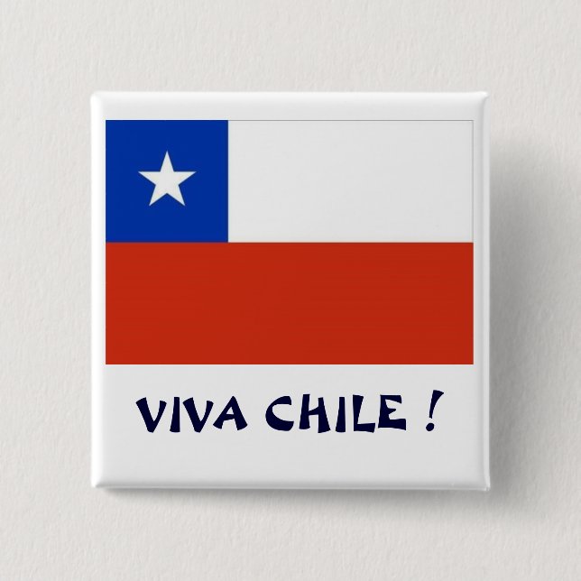 Bandera Viva Chile I Button (Vorderseite)