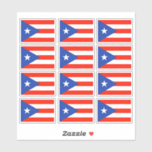 Banderas Boricua Puerto Rico Flag 6"x6" Stickers