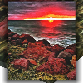 Banderas Rocky Sunset 914 Art Leinwanddruck