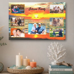Banderas Sunset Family Collage 1738 Leinwand