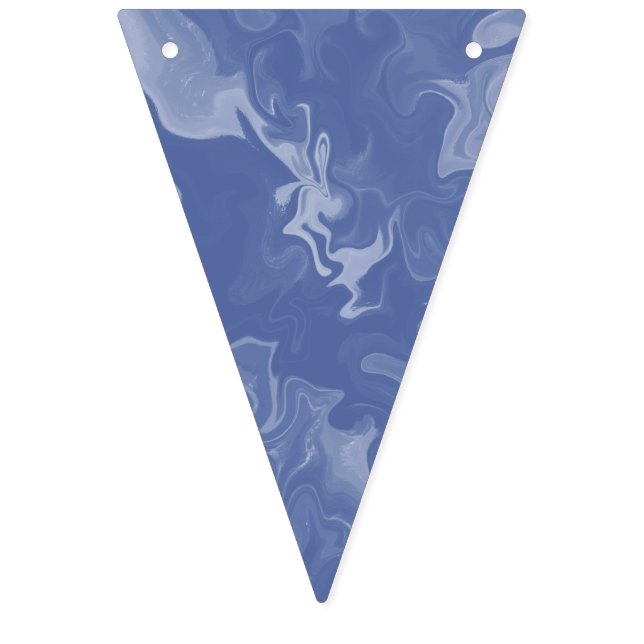 Banderines effecto marmolado azul wimpelkette (Zweite Fahne)