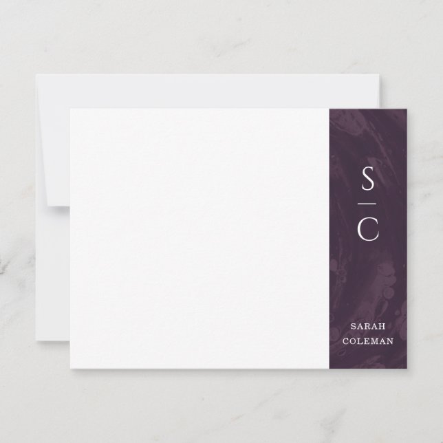 Banderole-Papier-Karte - Lila Einladung (Vorderseite)