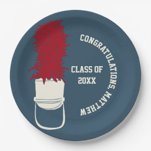 Bandhut mit Feathers Custom Party Pappteller