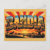 Bandia Baobab Savanne Safari Vintage Reise Kunst