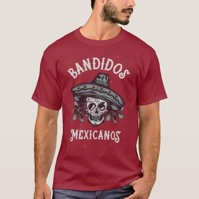 Bandidos Mexicanos Maroon T - Shirt (Vorderseite)