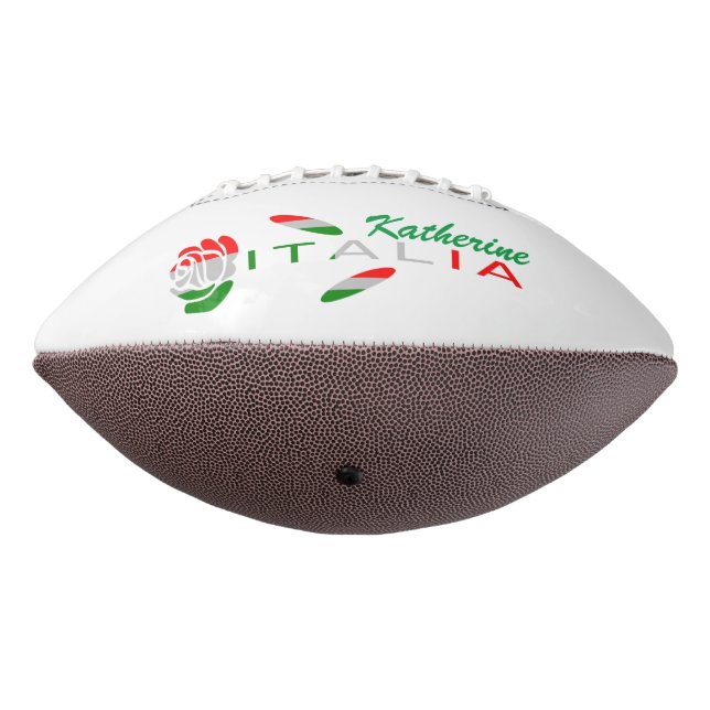 Bandiera d'Italia Rosa Personalisiert Football (Gedreht 270)