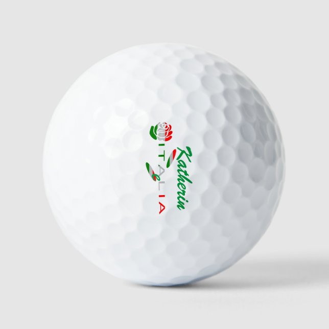 Bandiera d'Italia Rosa Personalisiert Golfball (Vorderseite)