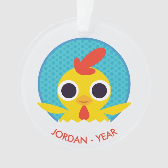 Bandit das Küken Ornament (Vorderseite)