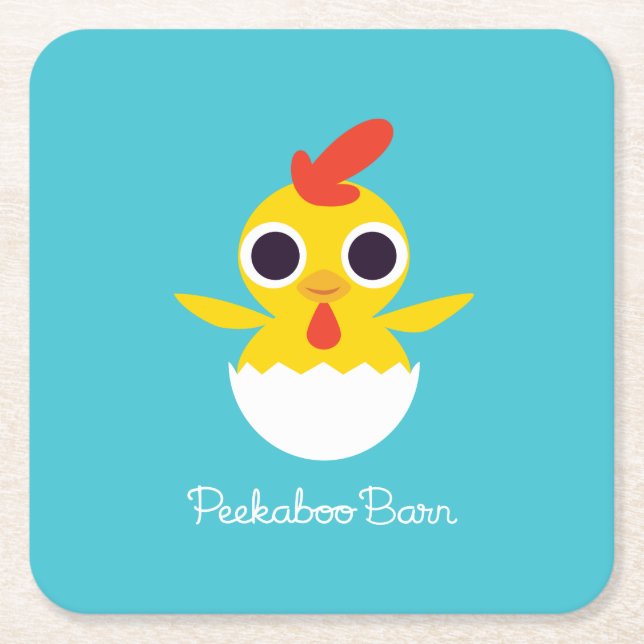 Bandit das Küken Rechteckiger Pappuntersetzer (Vorderseite)