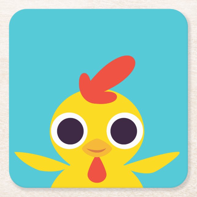 Bandit das Küken Rechteckiger Pappuntersetzer (Vorderseite)